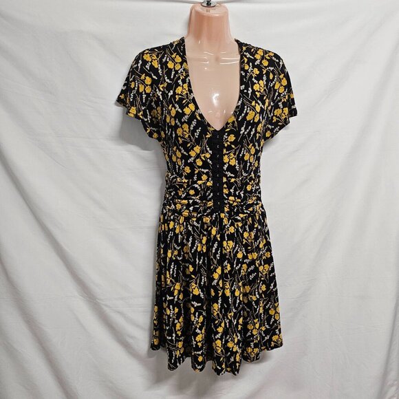 Anthropologie Maeve Breeze Dress Women Size S Black Floral - Picture 12 of 14